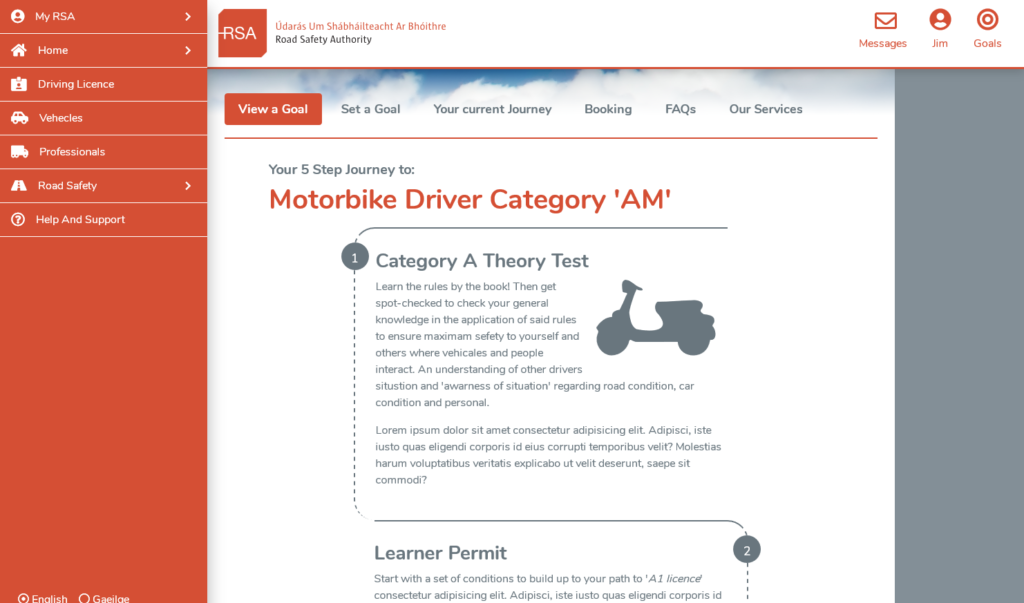 Motorbike Category AM Journey on Desktop