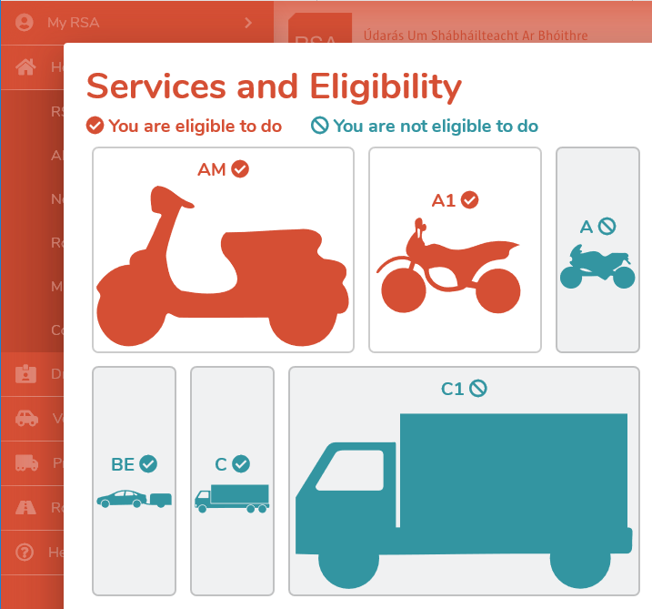 Services and Eligibility Modal