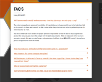 SGS BeeAlret FAQs Screen
