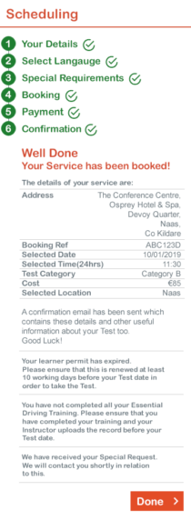 Booking Confirmation