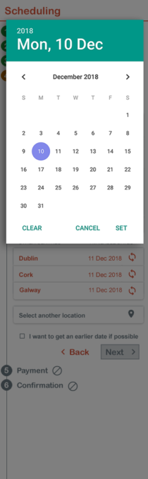 Select Your Date Calendar