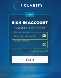 Clarity UI Sign In