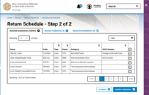 Returns Schedule Step 2