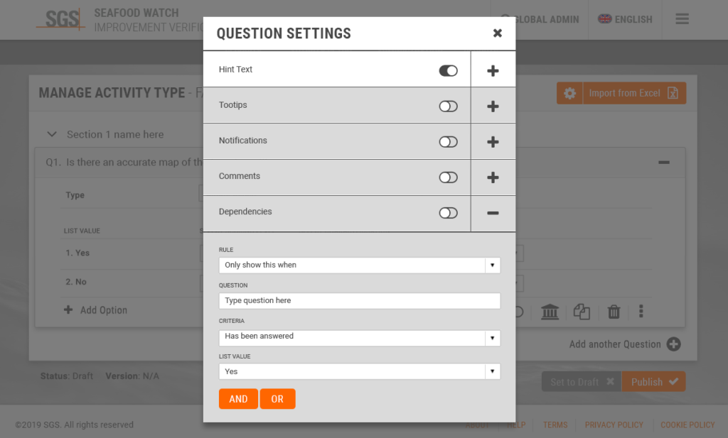 4 Question Settings